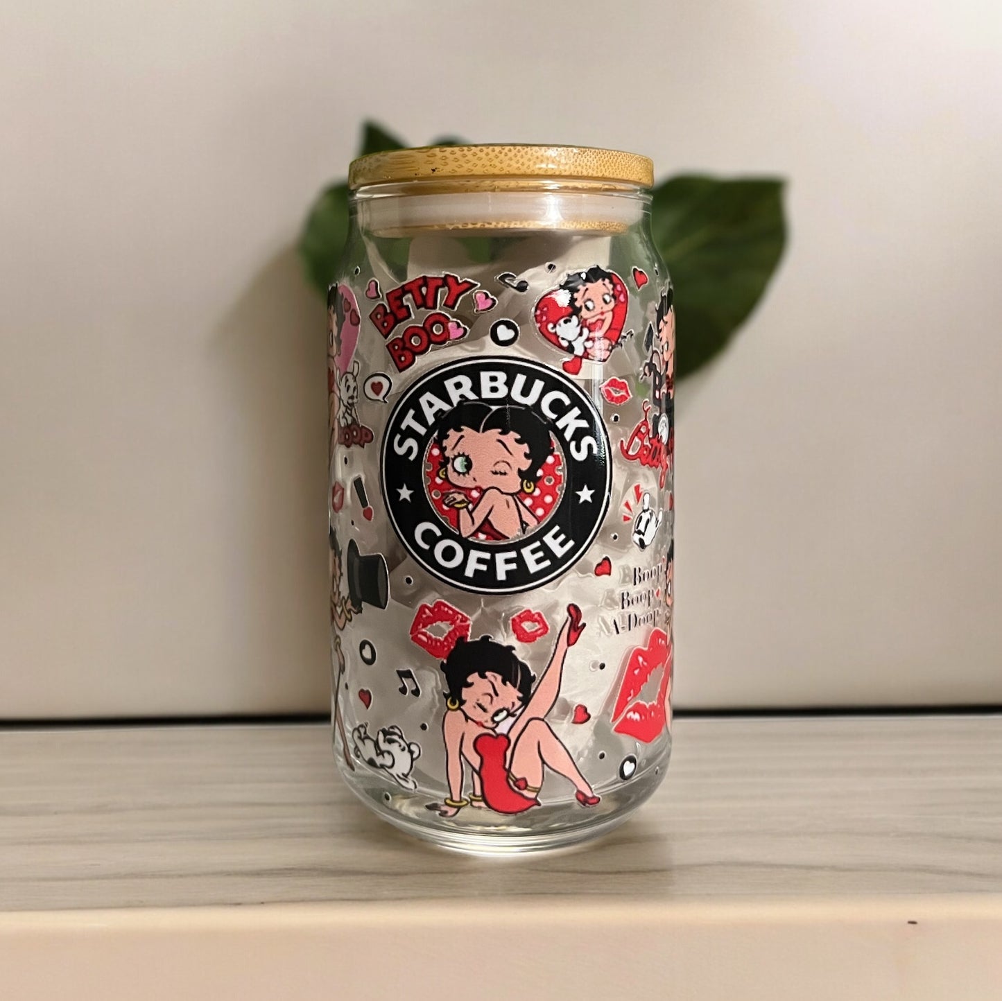 Colección de vasos de vidrio: latas de vidrio de diseño de 16 y 20 onzas