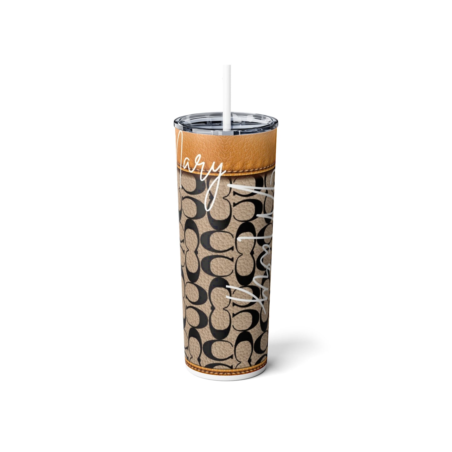 Vaso de acero delgado con pajita, 20 oz