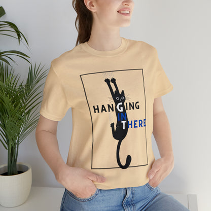 Hanging in there cat Tshirt, Cat Tshirt, Cat Mom, Cat Dad, Hanging Cat Shirt
