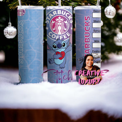 20 oz Stitch Skinny Tumbler
