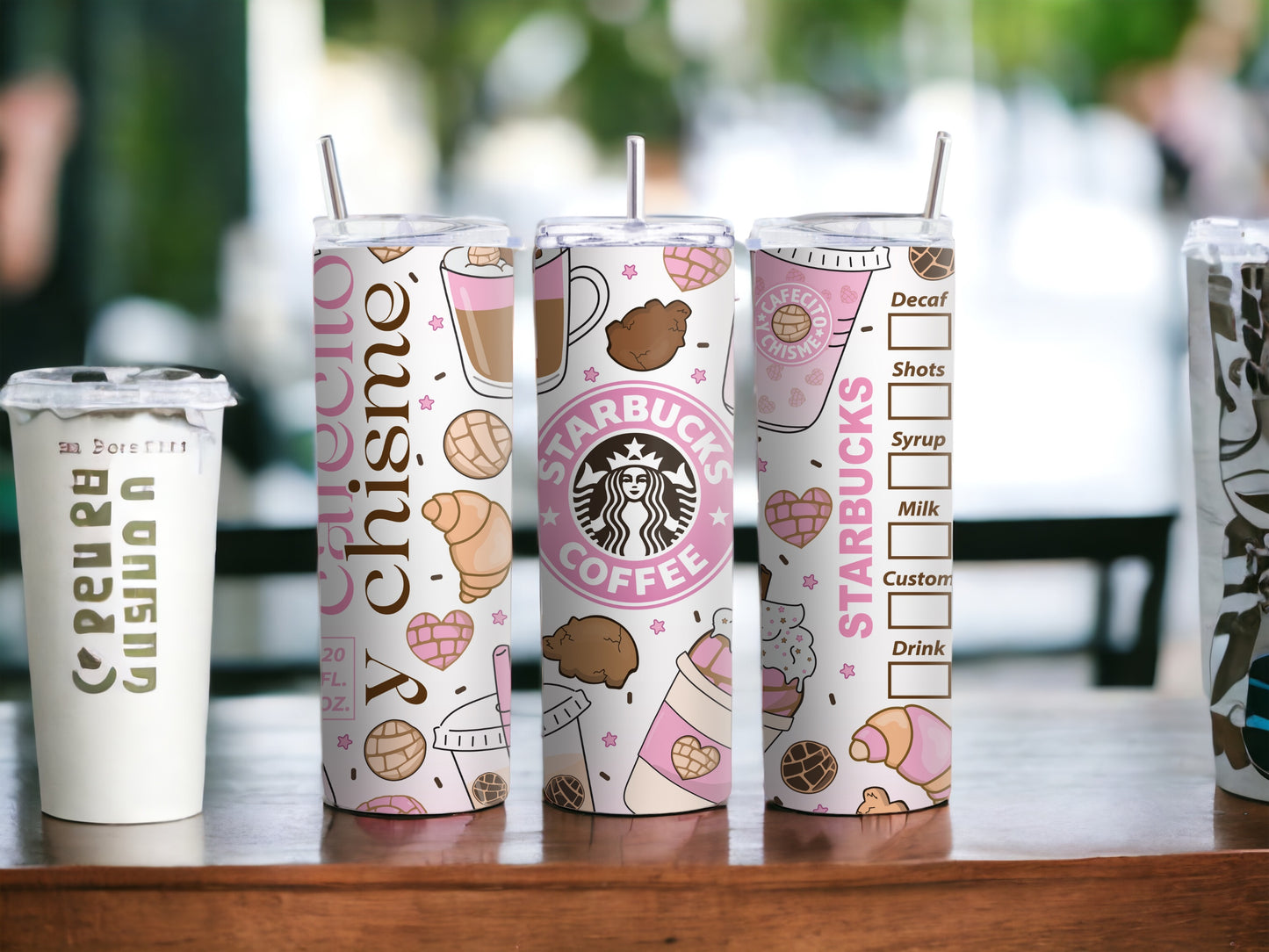 Cafecito Y Chismo 20 oz Skinny Tumbler