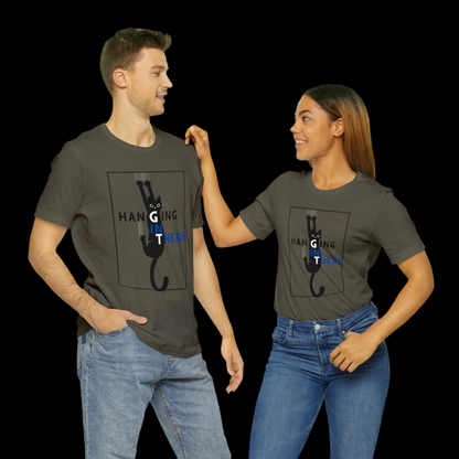 Hanging in there cat Tshirt, Cat Tshirt, Cat Mom, Cat Dad, Hanging Cat Shirt