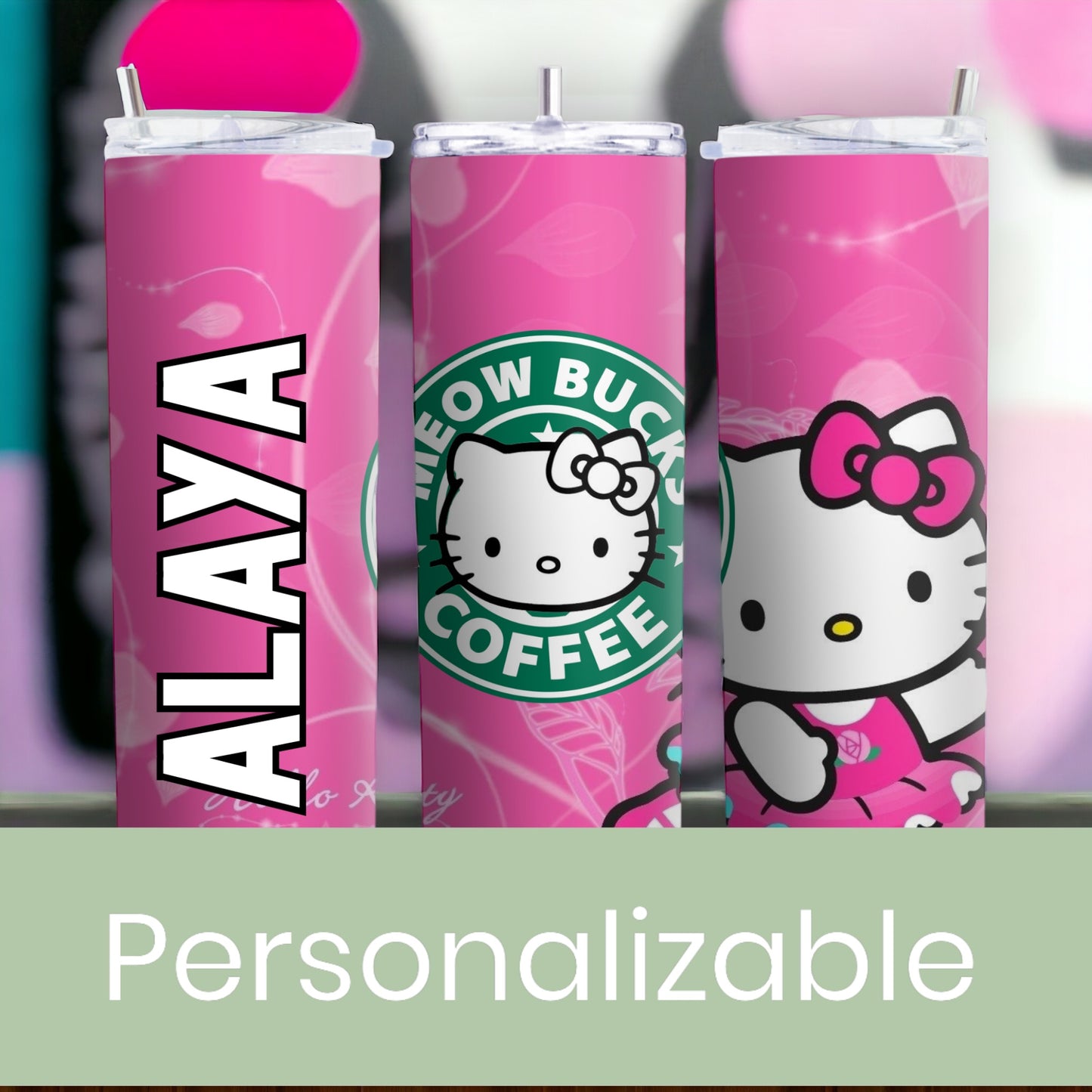 Personalizable Hello Kitty 20 Oz Skinny Tumbler