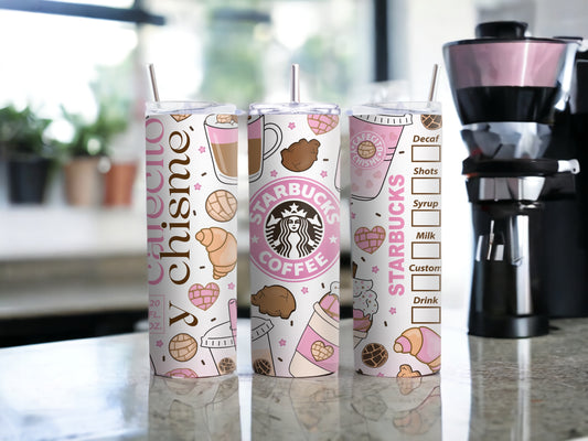 Cafecito Y Chismo 20 oz Skinny Tumbler