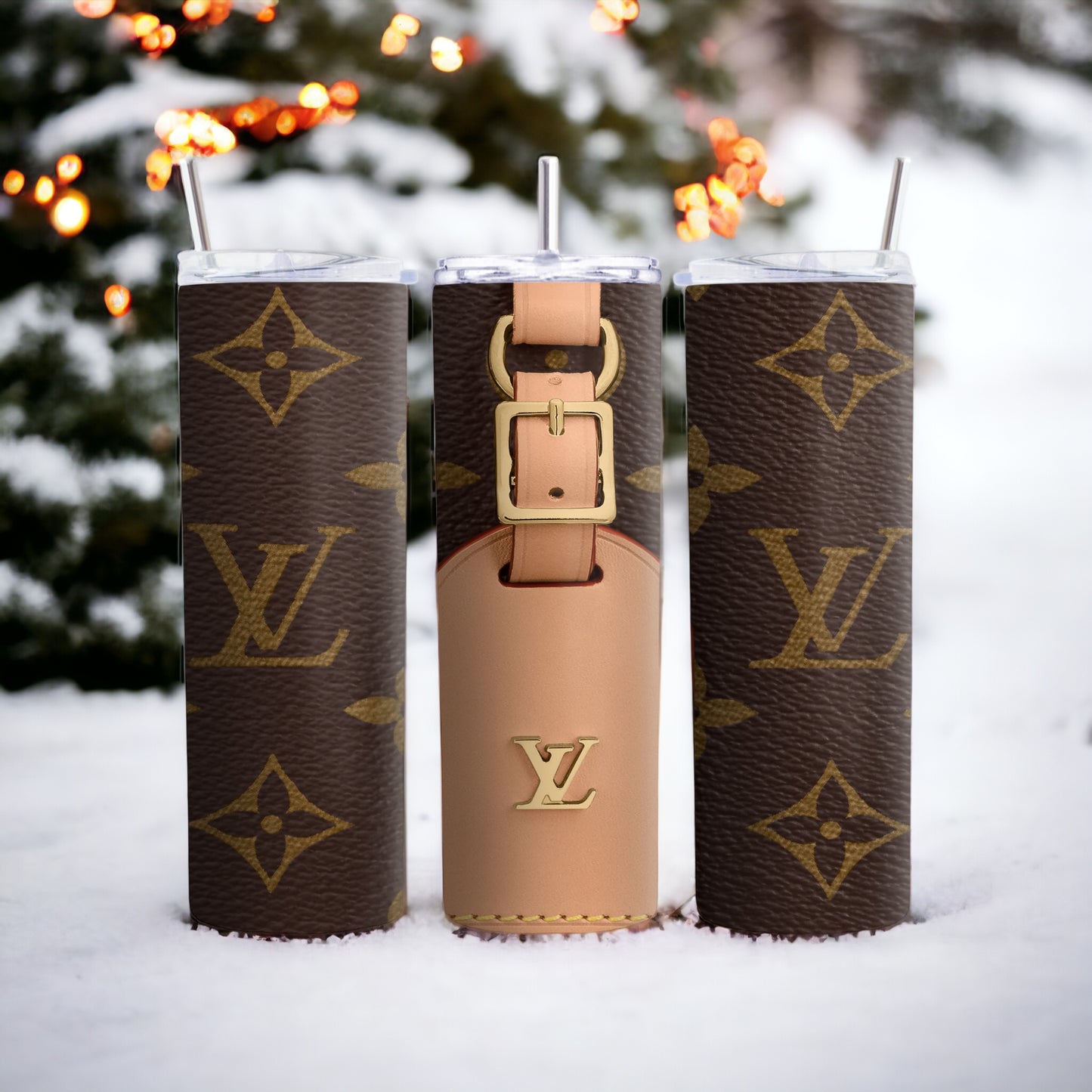 Designer Inspired Sublimation Tumbler, Luxury Tumbler, Tumbler 20oz Skinny, Skinny Tumbler 20oz ,Logo Tumbler, Fashion Brand Logo, Tumbler