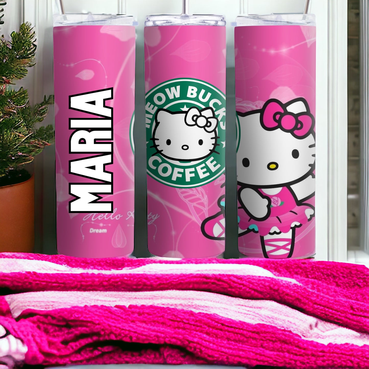 Personalizable Hello Kitty 20 Oz Skinny Tumbler
