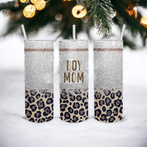 20 oz Bling Boy Mom Skinny Tumbler