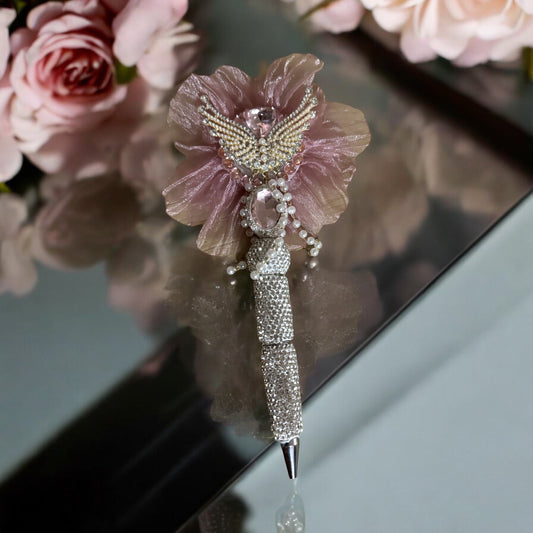 Enchanted Rose Bling Pen with Pearl and Crystal Accents