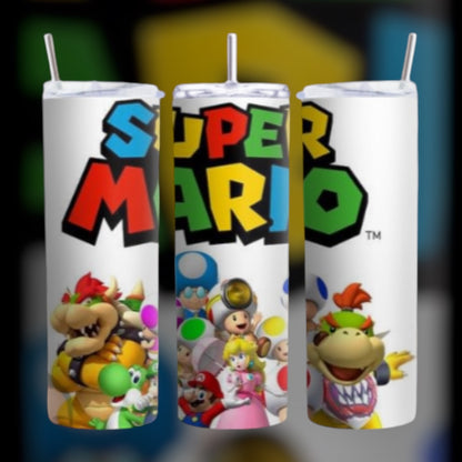 Vaso delgado Super Mario de 20 oz