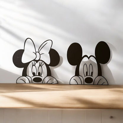 Minnie & Mickey Removable Wall Sticker Decal – Damage-Free Magic by Creative Luxury ✨