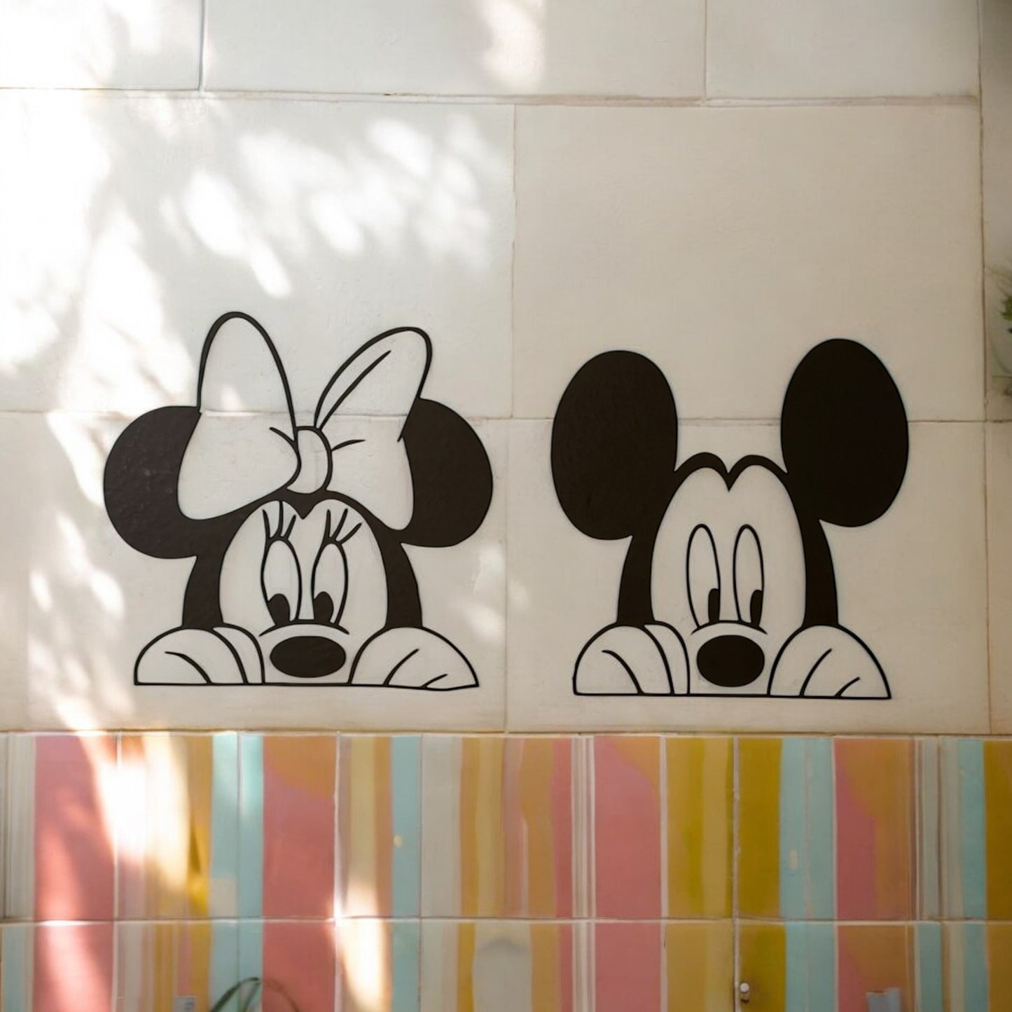 Minnie & Mickey Removable Wall Sticker Decal – Damage-Free Magic by Creative Luxury ✨