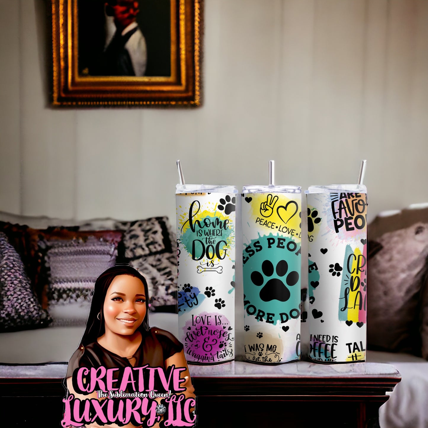 Puppy Love 20 oz Skinny Tumbler