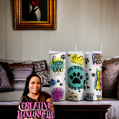 Puppy Love 20 oz Skinny Tumbler