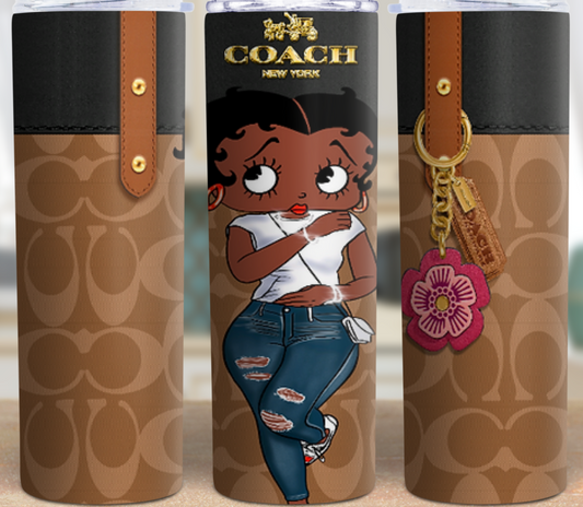 Betty Boop, Tumbler 20oz Skinny Png ,Skinny Tumbler 20oz ,Logo Tumbler, Fashion Brand Logo, Tumbler