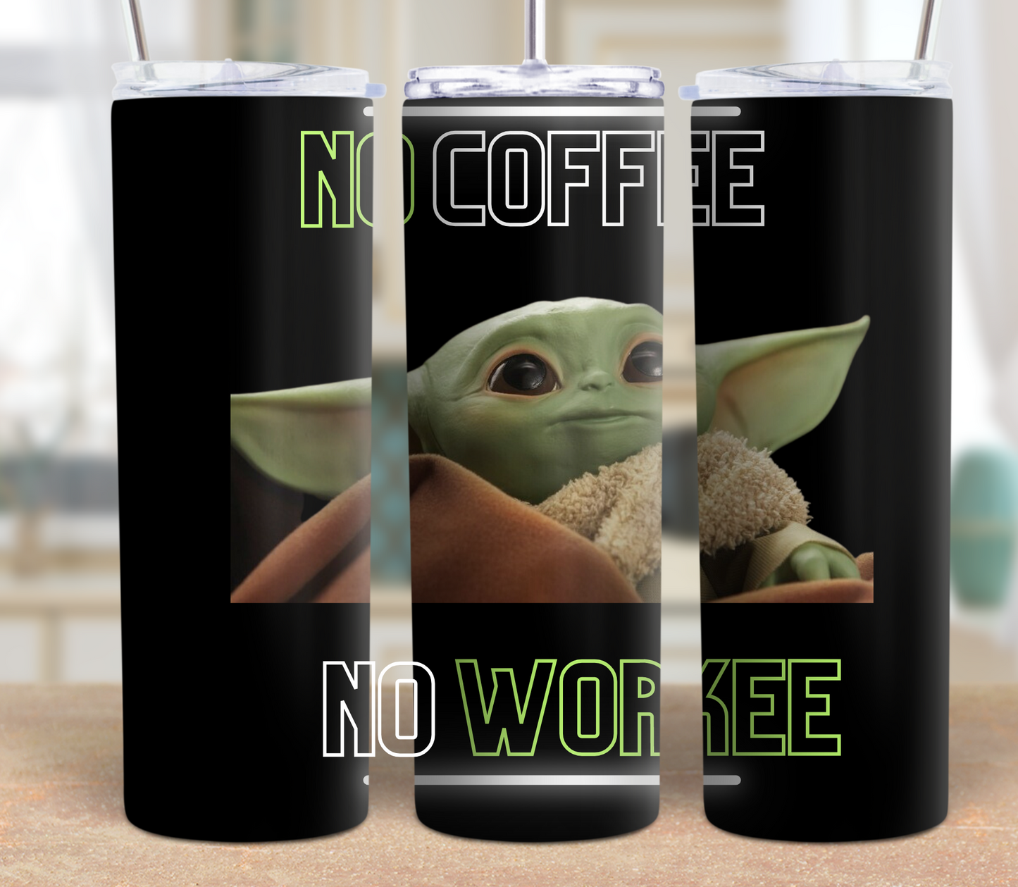 Baby Yoda 20 oz Skinny Tumbler