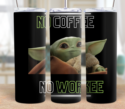 Baby Yoda 20 oz Skinny Tumbler